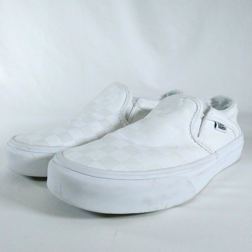 Vans Womens Sneakers Checkerboard White/Light Purple Size 5.5
